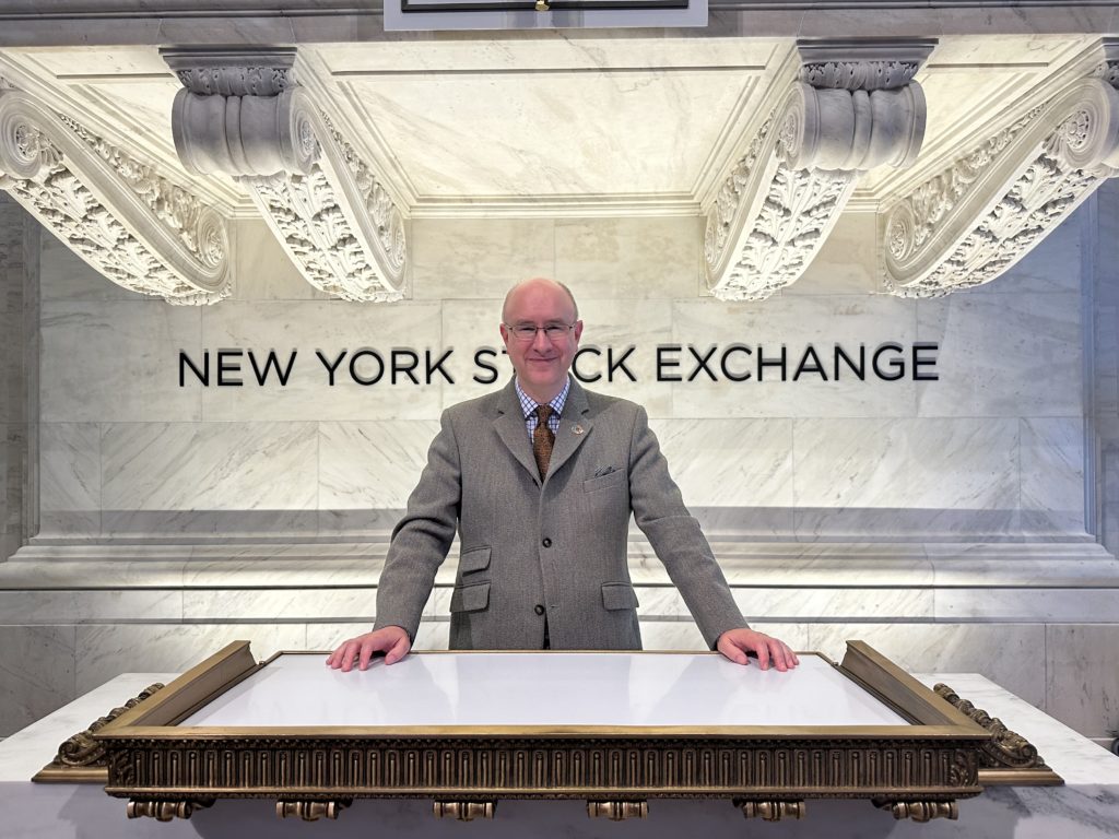 Stuart Brocklehurst at the New York Stock Exchange